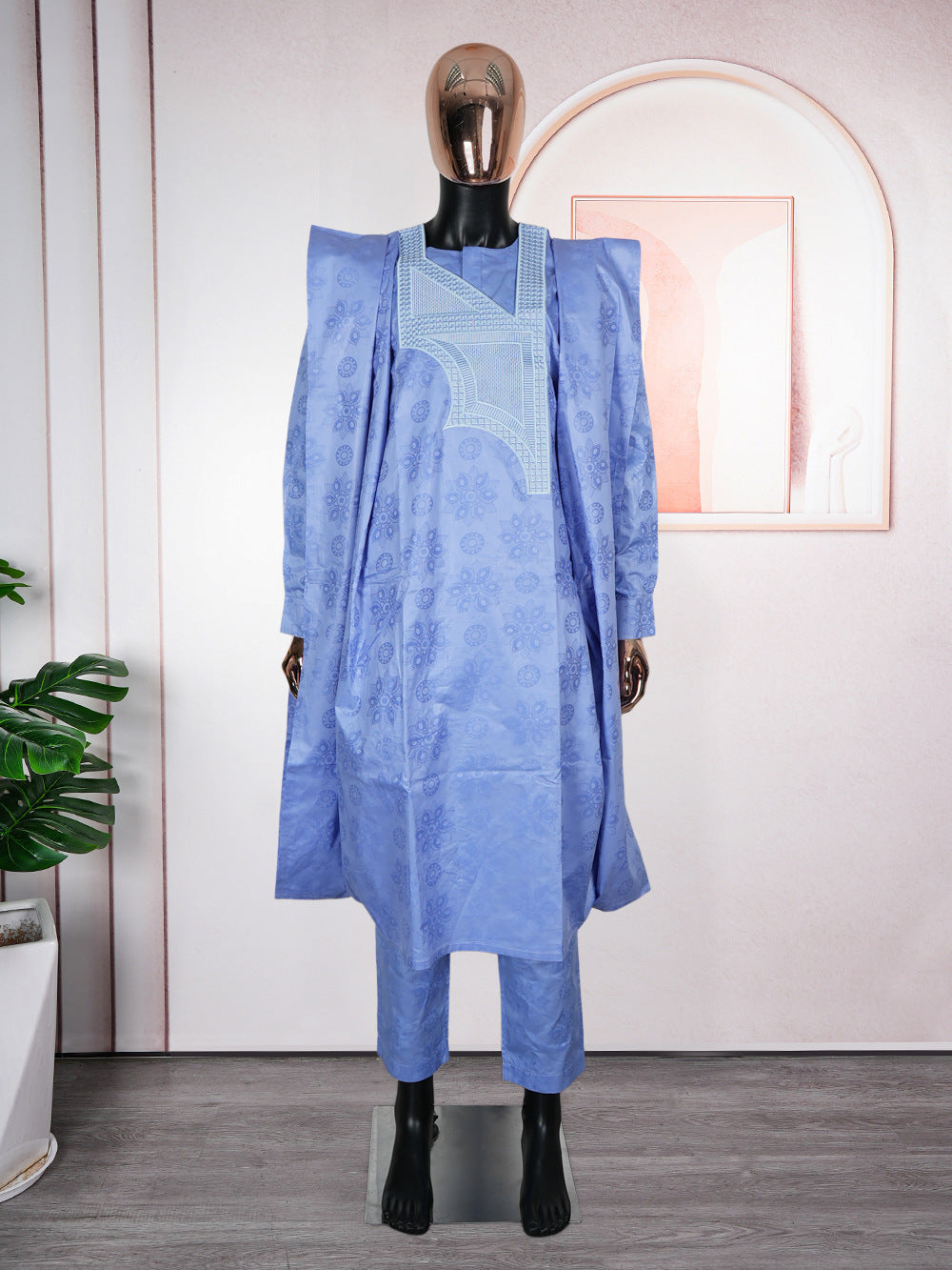 Plus Size Men's New Clothes Figured Cloth Full Craft Fragrant Three-piece Suit