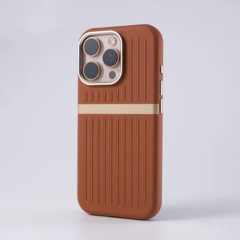 Corrugated Magnetic Phone Case Business Leather Phone Case