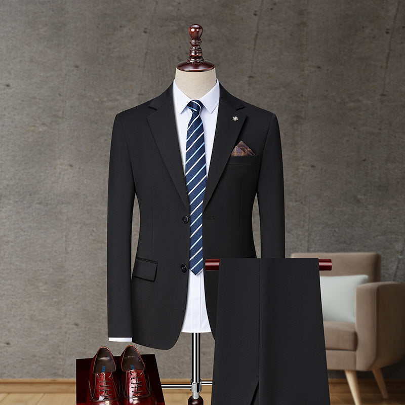 Spring And Autumn Solid Color Business Casual Men's Non-ironing Suit