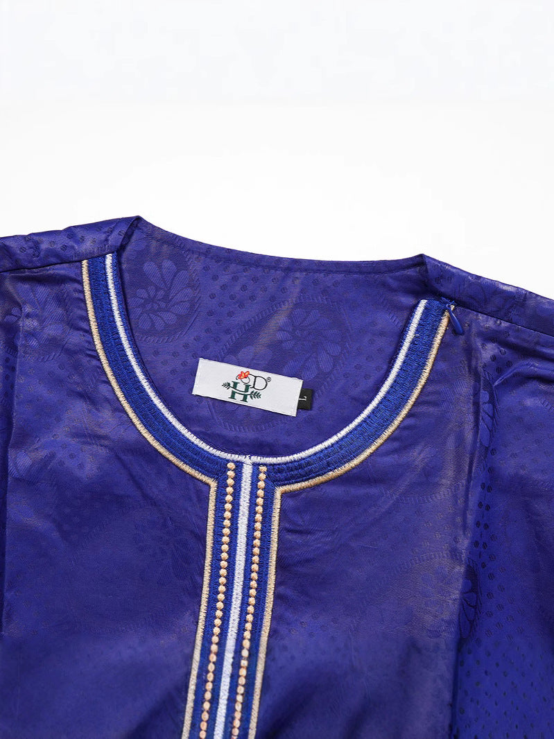 Plus Size Men's New Clothes Figured Cloth Full Craft Fragrant Three-piece Suit