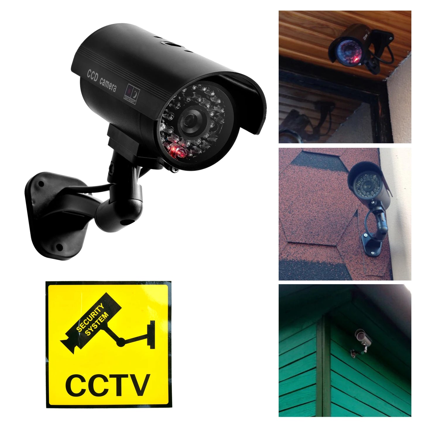 Dummy Camera Security CCTV Camera Waterproof Fake Camera IR LED Flash Red Led Home Security Camera Surveillance Camera